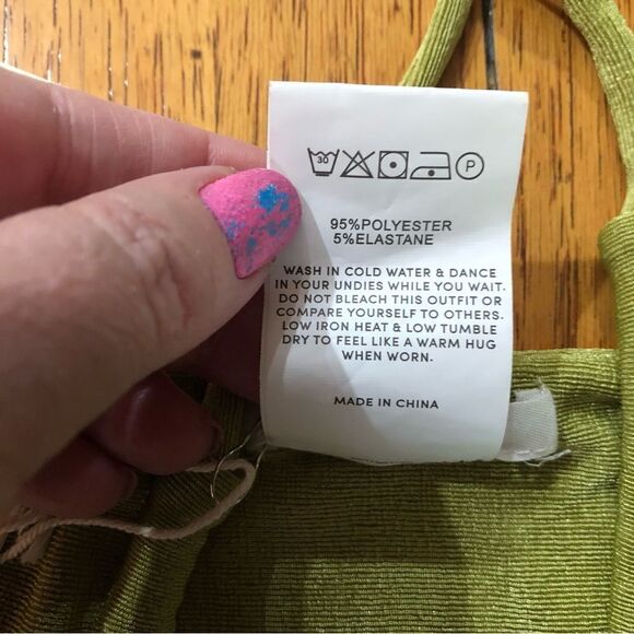 NWT Peppermayo Pool Suite Crop Halter Top Lime Green - 10 - Picture 7 of 8